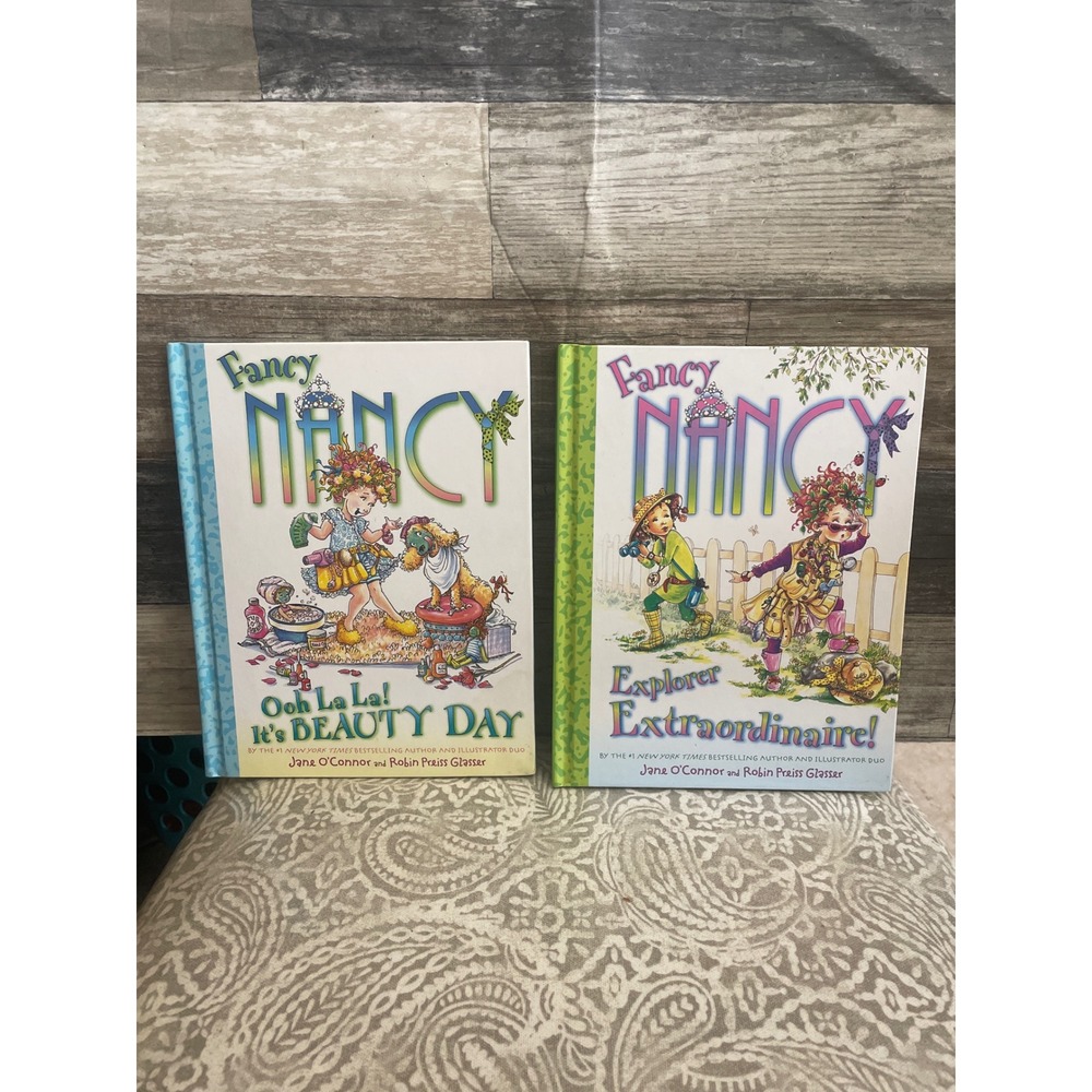 Fancy Nancy Hardcover Book Lot Ooh La La Beauty Day Explorer Extraordinaire 2pc